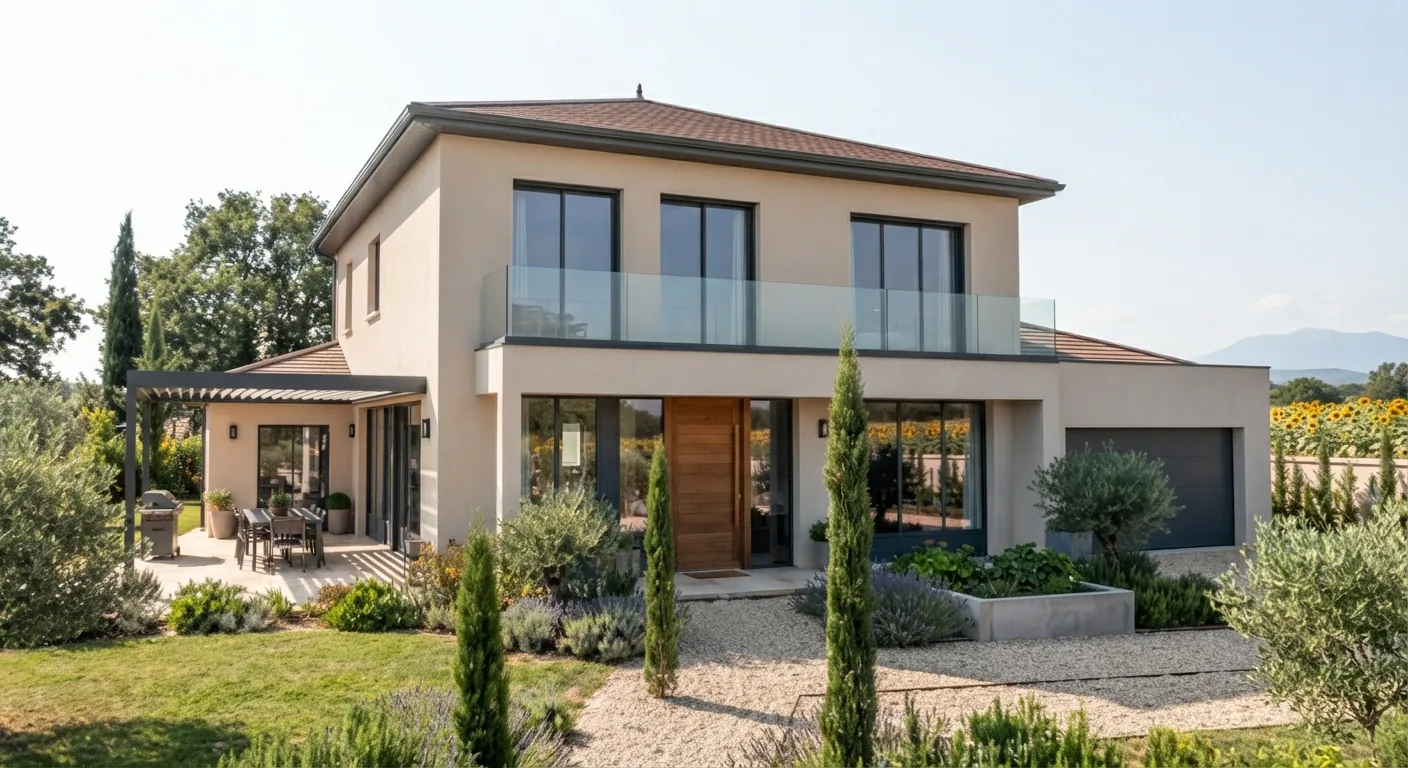 Façade d'une maison à étage de 85 m² à Ayguesvives (31450), projet terrain + maison