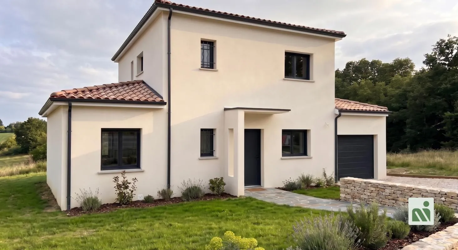 Façade d'une maison à étage de 130 m² à Balma (31130), projet terrain + maison
