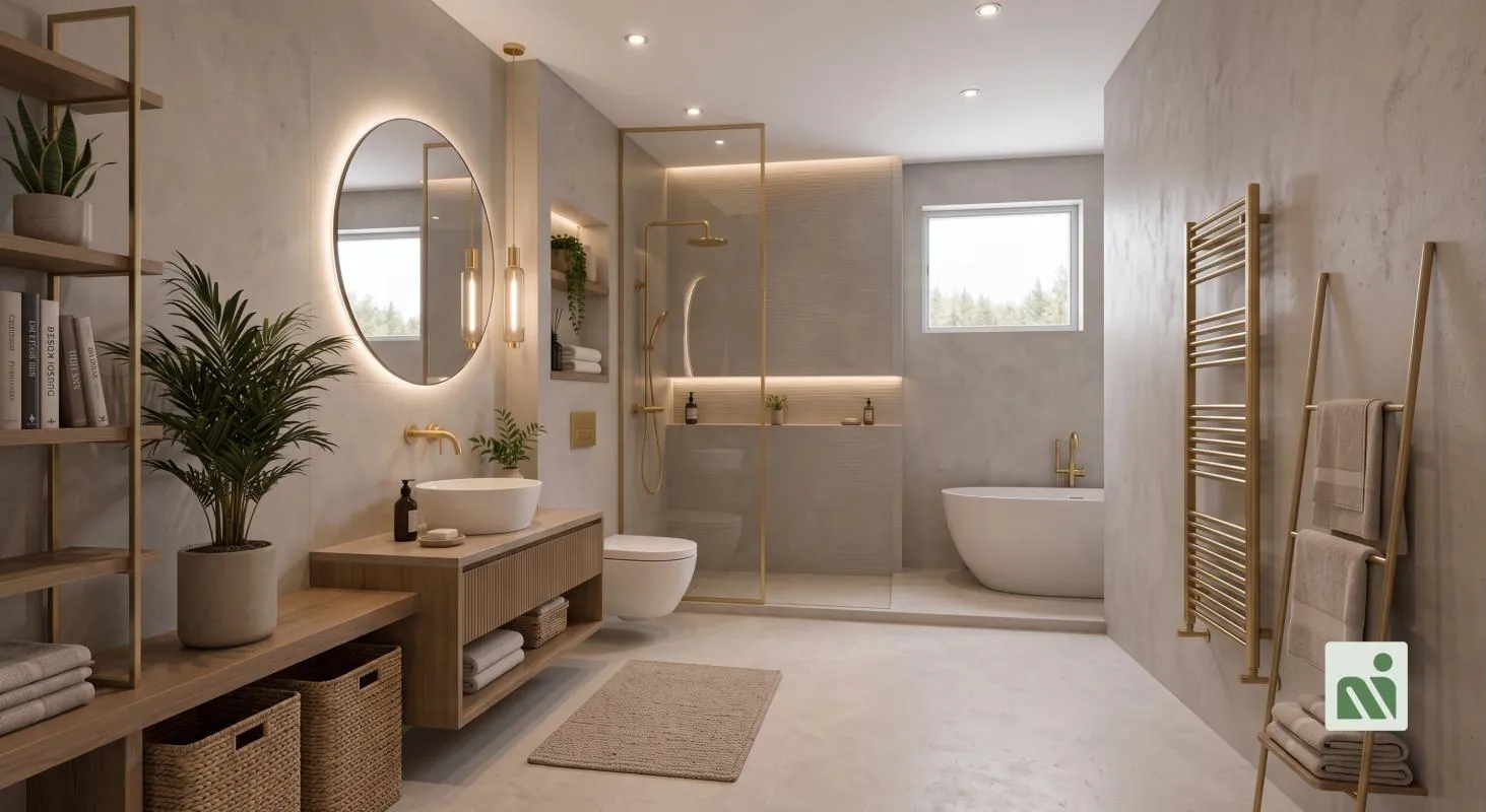 Salle de bain : maison neuve de 100 m² à construire à Drémil-Lafage (Haute-Garonne)