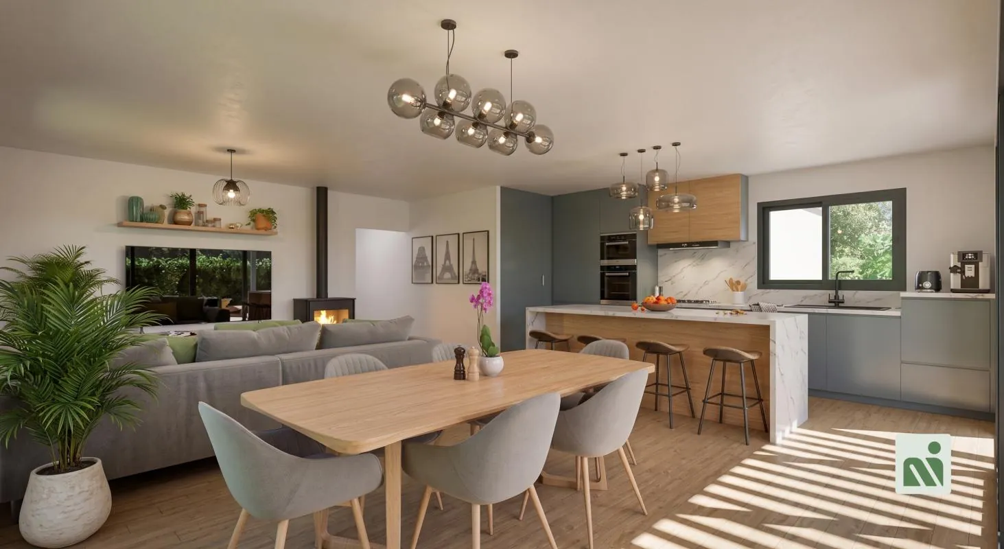 Maison neuve à Drémil-Lafage : séjour, 100 m² habitables conçus sur-mesure