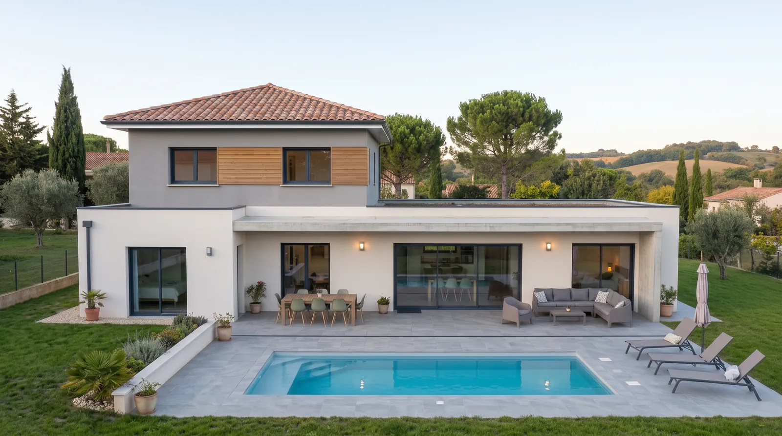 Maison neuve à Gagnac-sur-Garonne : piscine, 85 m² habitables conçus sur-mesure