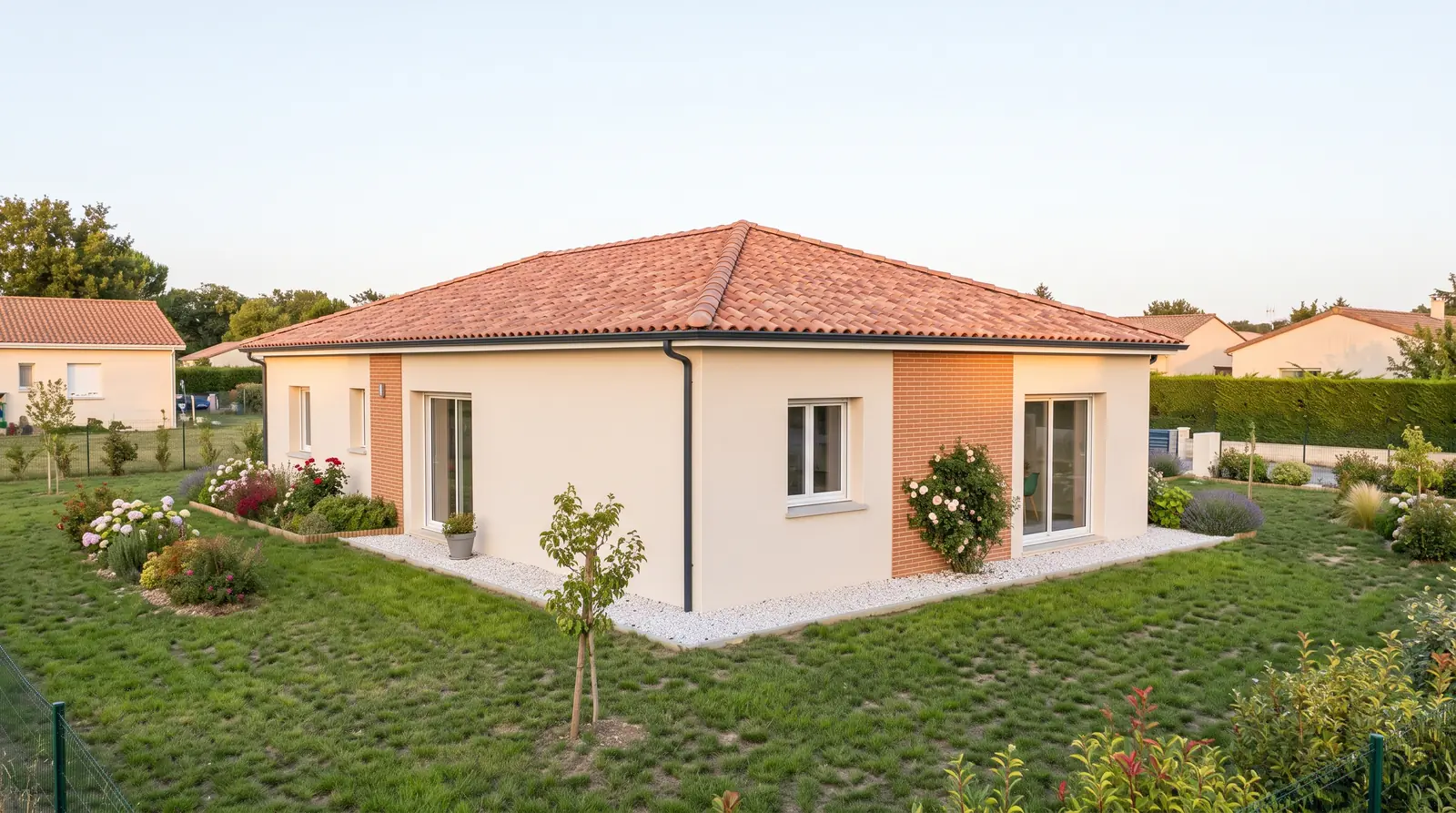 Maison neuve à Saint-Jean : façade, 85 m² habitables conçus sur-mesure