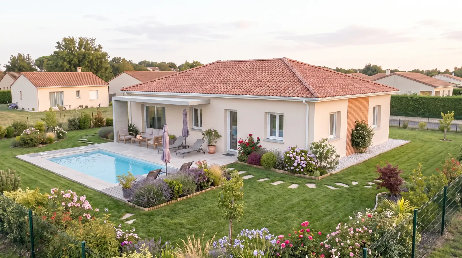 Maison neuve à Saint-Jean : piscine, 85 m² habitables conçus sur-mesure