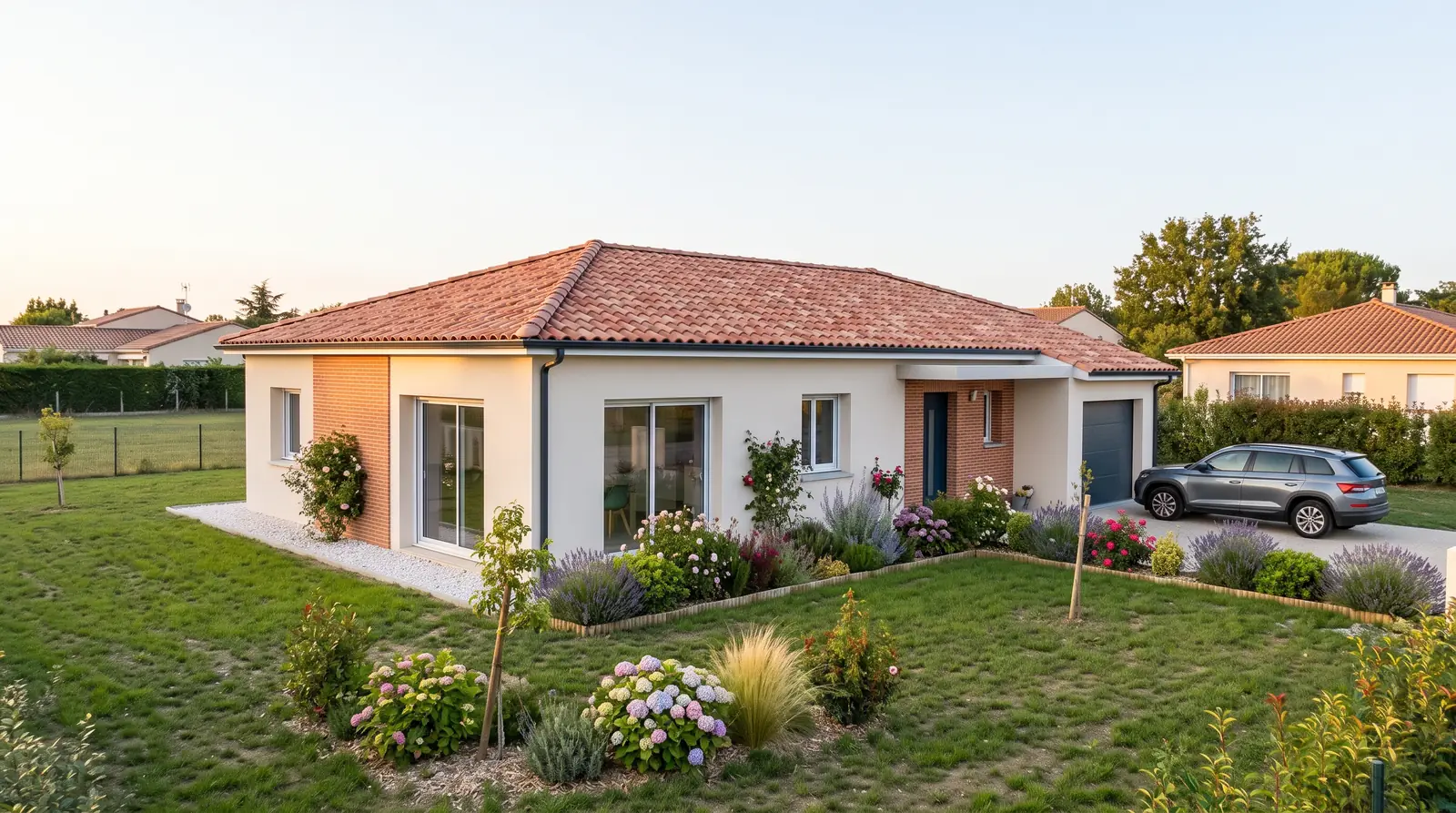 Maison neuve à Saint-Orens-de-Gameville : jardin, 85 m² habitables conçus sur-mesure