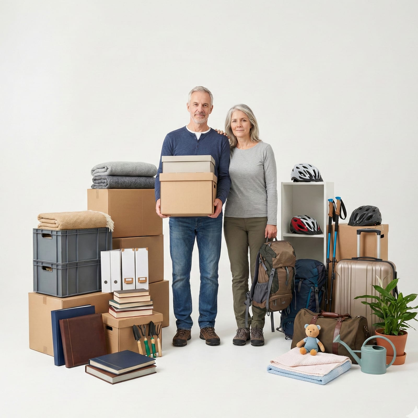 Couple actif dans leur projet de maison Couple actif dans leur projet de maison