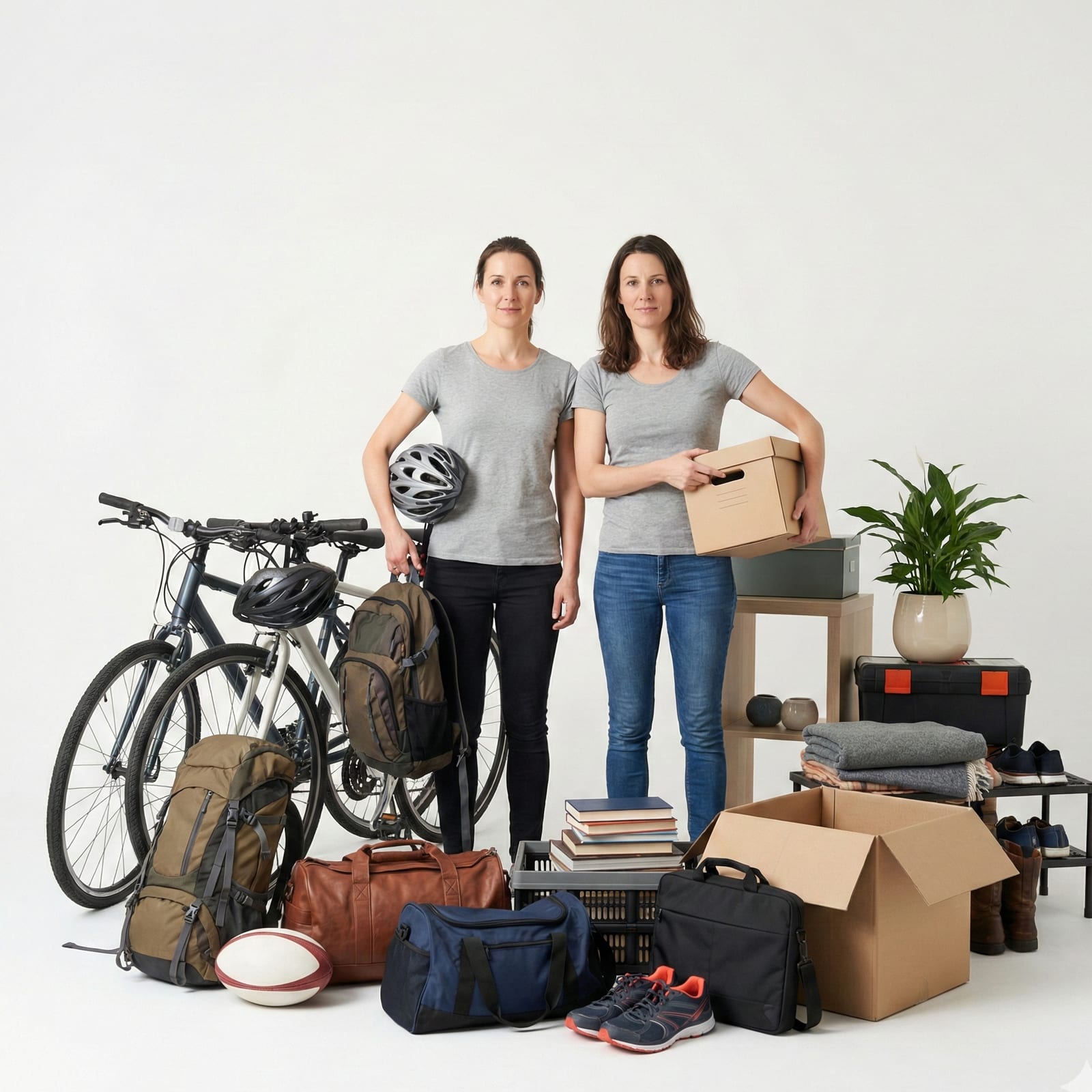 Couple de femmes dans leur projet de construction Couple de femmes dans leur projet de construction